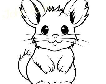 Chinchilla Svg, Patagonian Chinchilla vector, Chinchilla svg for shirt mug sticker cutfile tattoo, clipart png pdf jpg