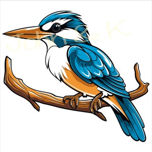Sacré Kingfisher Svg, Kingfisher Svg, clipart amoureux des oiseaux, Nouvelle-Zélande Kingfisher Svg pour la décoration de vêtements, Cutfile png Pdf jpg