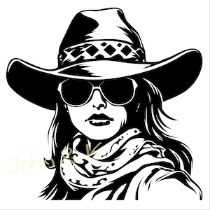 Vaquera Svg, Vaquera vector, vaquera femenina svg, Vaquera Clipart, vaquera femenina Svg para Fleece, Camisa, Toalla, Cutfile png Pdf jpg