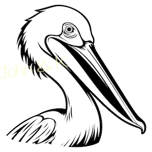 Pelikan svg, Pelikan vektor, lustiger Pelikan cutfile Cricut Silhouette Clipart Jpg Pdf Png Eisen auf Vinyl Lasergravur, kommerzielle Nutzung