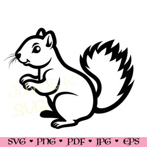 Écureuil renard Svg, silhouette d’écureuil, fichier coupé d’écureuil, écureuil svg pour autocollant de tasse de chemise, clipart png pdf jpg, utilisation commerciale