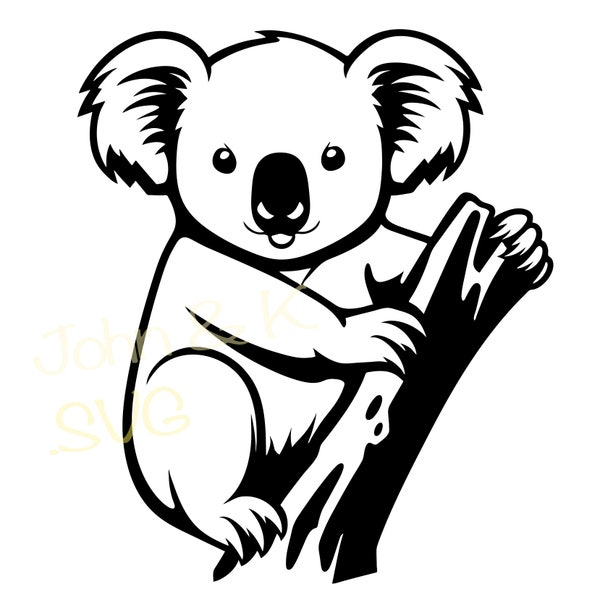 Koala Svg, Cute Koala Svg, Australia Koala svg, cute koala clipart,  Australian koala Svg for clothes, sticker, mug, Cutfile png Pdf jpg