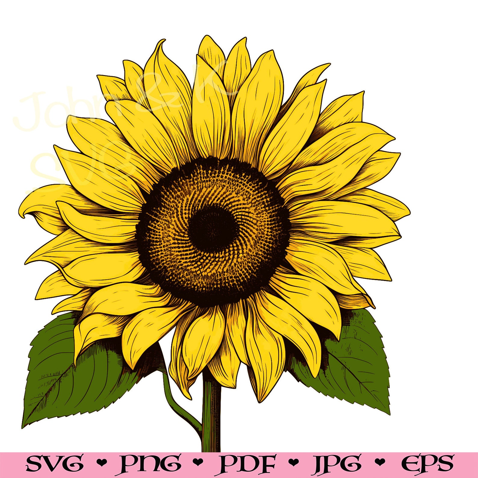 Sunflower Svg, Sunflower Clipart, Sunflower Svg for Wall Art Shirt