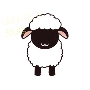 Blacknose sheep Svg, Cute sheep Svg cutfile Clipart Cricut Silhouette png jpg pdf Iron on Vinyl Laser Engraving, Commercial use