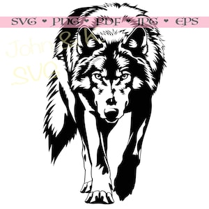 Wolf Svg, wolf vector, Wolf Clipart, Wolf cut file Clipart Cricut Silhouette png jpg pdf eps Iron on Vinyl Laser Engraving, Commercial use