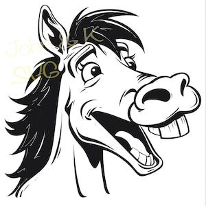 Lustiges Pferd svg, freches Pony svg, lustiges Pferd Clipart, lustiges Pferd svg für Shirt, Aufkleber, Becher, Cutfile png Pdf jpg, sofortiger download