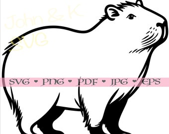 capybara Svg, cute capybara Svg, cutfile Cricut Silhouette capybara Clipart Png Jpg Pdf Eps Iron on Vinyl Laser Engraving, Commercial use