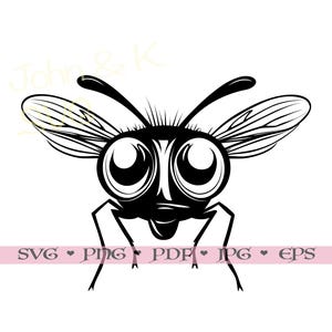 Fly Svg, cartoon fly Svg, funny Fly Svg for Fleece Shirt Mug Cut file png Pdf jpg Iron on Vinyl Laser Engraving, Commercial use