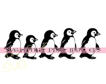 Baby Emperor Penguin SVG: Winter Clipart, Nursery Decor (Digital Files)