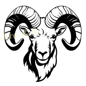 Mouflon d'Amérique Svg, vecteur de mouflon d'Amérique, mouflon d'Amérique cutfile Silhouette Clipart Png Pdf Jpg fer sur vinyle gravure laser, usage Commercial