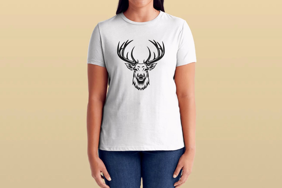 Elk Svg, Elk Vector, Elk Head Svg, Elk Clipart, Elk Head Svg for Fleece