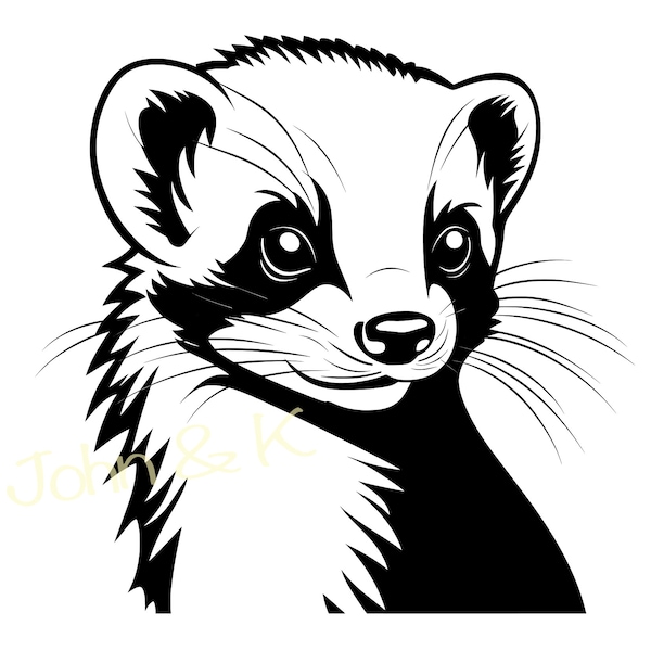 Ferret Svg, ferret vector, cute ferret svg, ferret Clipart, cute ferret Svg for Fleece, Shirt, Towel, Cutfile png Pdf jpg