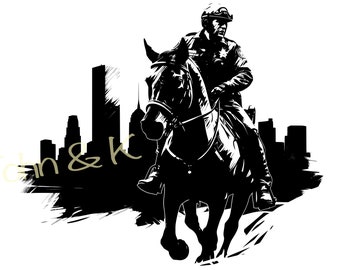 NYPD Mounted Police SVG: Vector Clipart for DIY Crafts (Digital Files)
