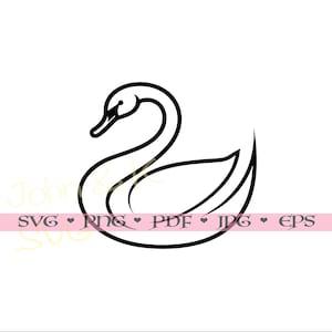 Swan Svg, mignon Swan Svg, cygne endormi coupe fichier Cricut Silhouette Clipart Jpg Pdf Png Eps fer sur vinyle gravure laser, usage Commercial