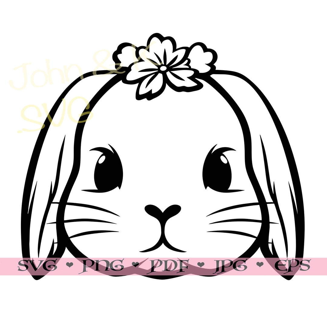 Silly Cute Bunny Svg, Easter Bunny Svg, Lop Rabbit Lop Rabbit Clipart ...