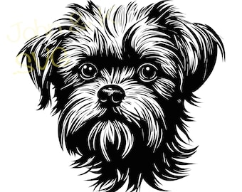 Affenpinscher SVG, Affenpinscher cutfile, Cricut Silhouette dog puppy Clipart PNG Iron on Vinyl Laser Engraving, Commercial use