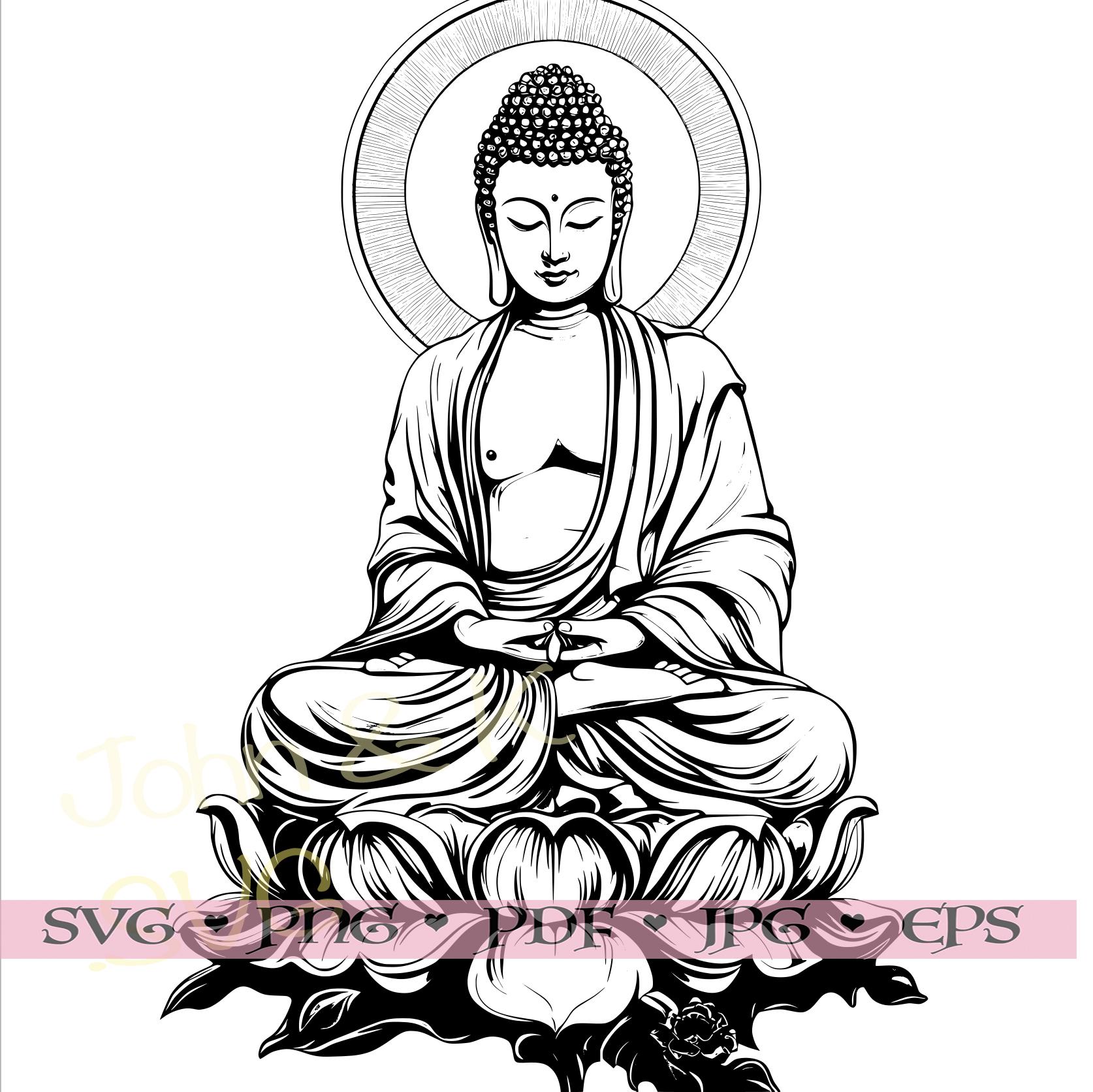 Buddha SVG: Buddhism God Decor Cut File (digital Files) - Etsy