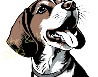 Beagle SVG Clipart: Puppy Cut File for Cricut, Silhouette (Digital Download)