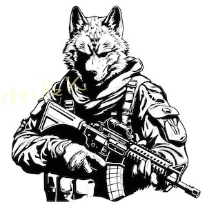 Wolf solider Svg, gray wolf vector, Wolf solider svg for shirt mug sticker cutfile tattoo, clipart png pdf jpg, Commercial use