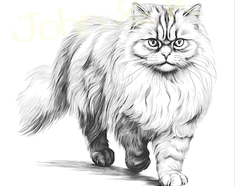 ペルシャ語 SVG、かわいいペルシャ語 SVG、猫のベクトル カット