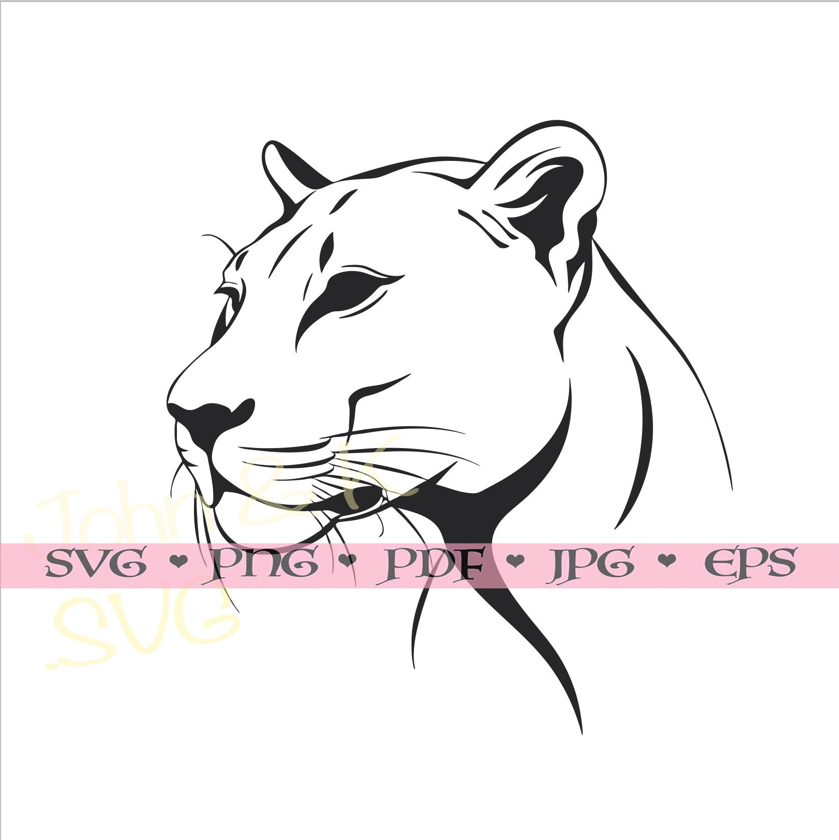 Mountain Lion Svg, Mountain Lion Cutfile Cricut Silhouette Clipart