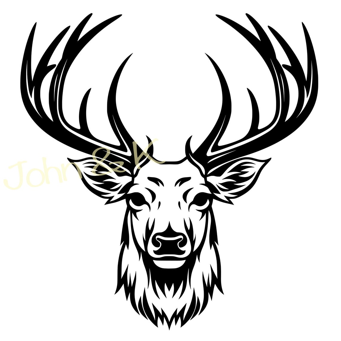 Elk Svg, Elk Vector, Elk Head Svg, Elk Clipart, Elk Head Svg for Fleece