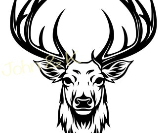 Elk Svg, Elk vector, Elk head svg, Elk Clipart, Elk head Svg for Fleece, Shirt, Towel, Cutfile png Pdf jpg