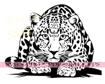Leopard SVG: Hunting Clipart for Cricut, Silhouette (Digital Files)