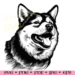 Akita Inu SVG, Inu dog cutfile, Cricut Silhouette Inu dog puppy Clipart PNG Iron on Vinyl Laser Engraving, Commercial use