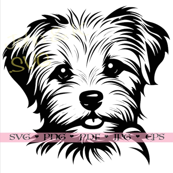 Cute Yorkiepoo SVG, puppy cutfile, Cricut Silhouette Yorkiepoo puppy Clipart Jpg Png Pdf Epe Iron on Vinyl Laser Engraving, Commercial use