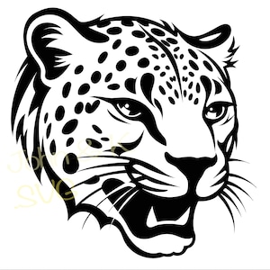 Cheetah Svg, elegante Cheetah Svg, Cheetah Clipart, Cheetah Svg voor fleece, shirt, mok, sticker, Cutfile png Pdf jpg, instant download