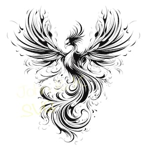 Phoenix Nirvana Svg, Phoenix SVG, opstaan uit de as SVG, Phoenix Clipart, heilige Phoenix Svg voor fleece, shirt, handdoek, Cutfile png Pdf jpg