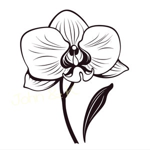 Orchidee Svg, Orchidee vector, Orchideebloem SVG, Orchidee Clipart, Orchideebloem Svg voor tattoo shirt mok sticker, Cutfile png Pdf jpg