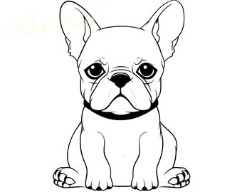 French Bulldog Svg, Grumpy Bulldog svg, Dog lover clipart, French Bulldog Svg for clothes decoration, Cutfile png Pdf jpg, Commercial use