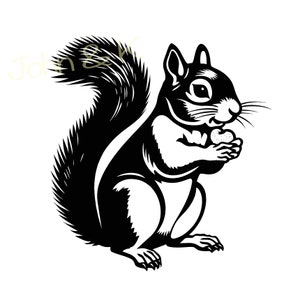 Écureuil gris Svg, animal vecteur des États-Unis, écureuil svg pour tatouage coupe autocollant chemise mug, clipart png pdf jpg