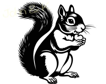 Gray squirrel Svg, US animal vector, squirrel svg for shirt mug sticker cutfile tattoo, clipart png pdf jpg