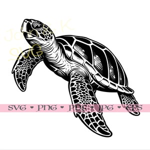 Leatherback sea turtle Svg, sea turtle cutfile Cricut Silhouette Clipart Jpg Png Pdf Eps Iron on Vinyl Laser Engraving, Commercial use