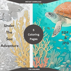 Sea of Colors: Underwater Adventure Coloring Pages for Kids |