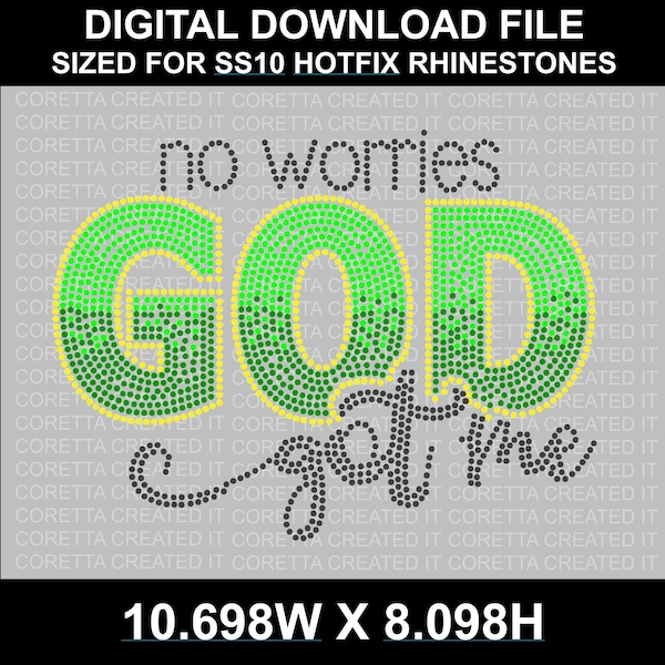 God Got Me | Rhinestone Template ss10 (SVG)