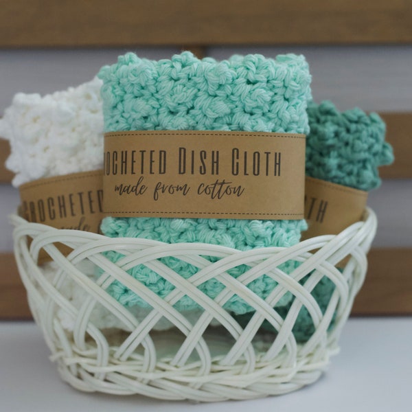 Crocheted Dish Cloth | Cotton