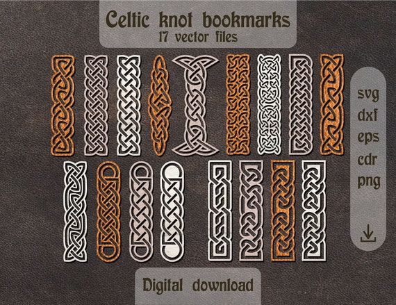 Celtic bookmarks svg | Celtic knot svg | Bookmark template | Laser cut celtic knot | Laser cut bookmarks bundle | Glowforge cut files