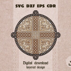 Celtic knot svg layered mandala svg Celtic knot laser cut svg 3d celtic svg St Patrick day svg Celtic mandala svg Celtic cross svg Irish svg