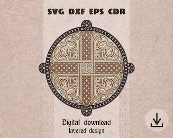 Celtic knot svg layered mandala svg Celtic knot laser cut svg 3d celtic svg St Patrick day svg Celtic mandala svg Celtic cross svg Irish svg