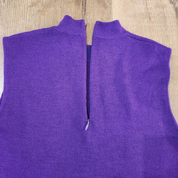 Vintage women's St. John purple knit sleeveless m… - image 4