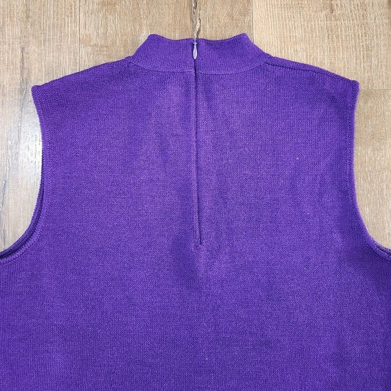 Vintage women's St. John purple knit sleeveless m… - image 2