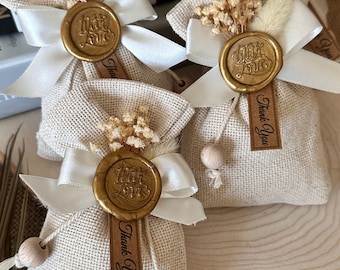 Personalized Lavender Sachet Bags: Handmade Dried Flower Favors
