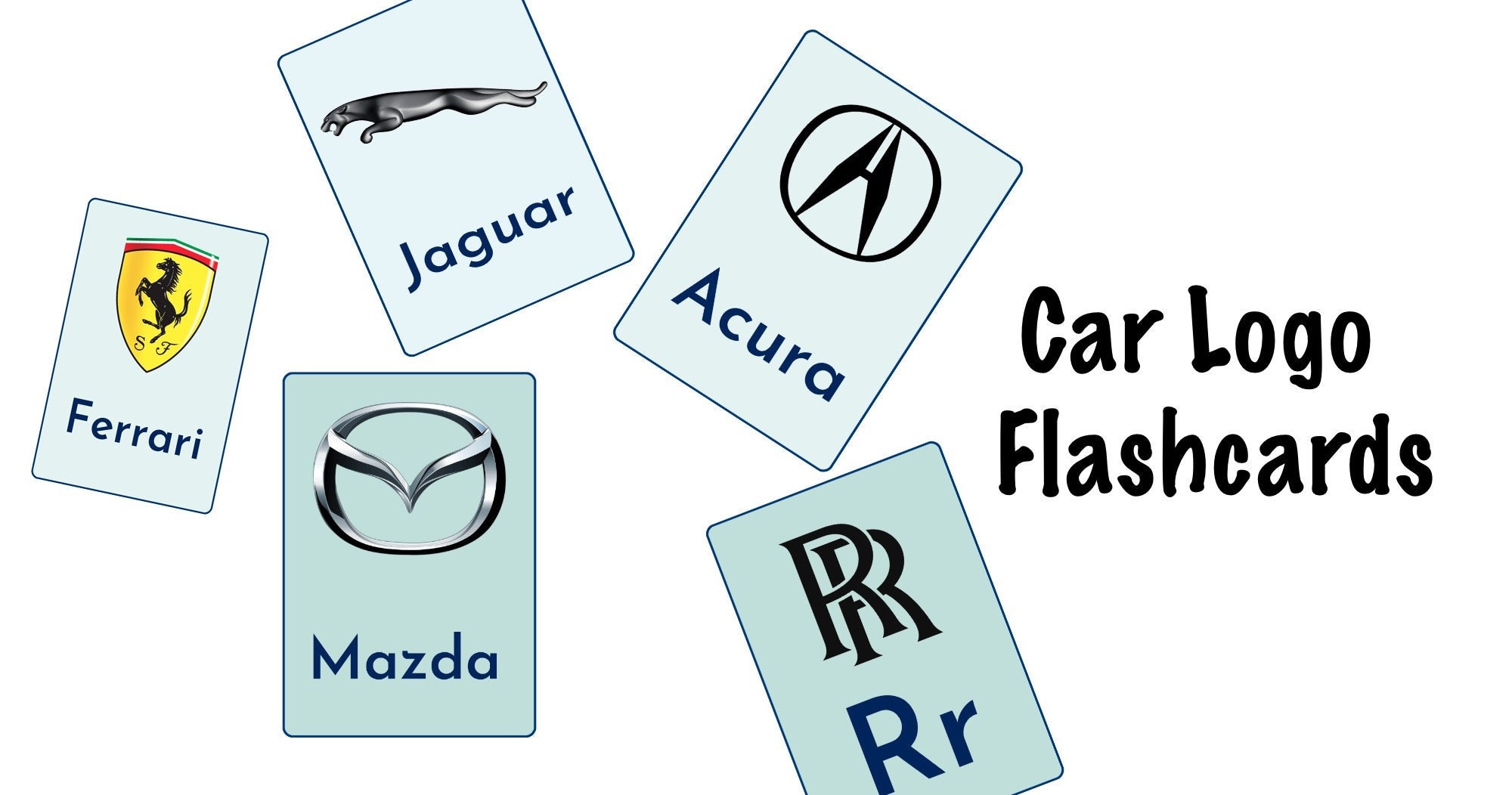 Car Logo Flashcards Car Logos Car Brands Flash Cards26 Flashcards