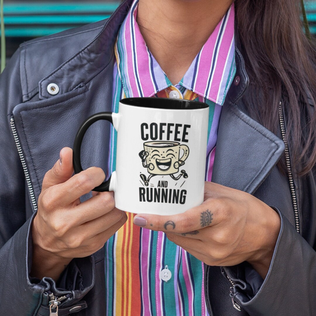 Gift for Runners, Unique Runner Gift, Coffee Lover Gift, Vintage Coffee