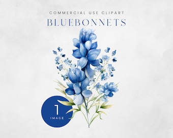 Akwarela Texas Bluebonnet Clipart, Grafiki Wiosenne Kwiaty, Niebieski Kwiat Clip Art, Akwarela Dzikie Kwiaty, Grafiki Zaproszeń Ślubnych