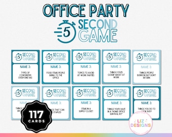 Office Party 5 Second Game, Icebreaker Activity, Work Team Building Party Game, Printable Workplace Happy Hour Game, Team Meeting Icebreaker